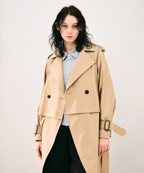 NOISE MAKER（ノイズメーカー）の「2WAYトレンチコート（トレンチコート・レディース・ネイビー/ベージュ・38/36）」の8枚目の写真