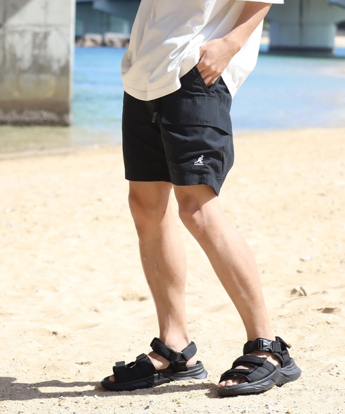 KANGOL（カンゴール）の「【KANGOL/カンゴール】別注 水陸両用 ウェビングベルト付き 撥水 カーゴショートパンツ（その他パンツ・メンズ・グリーン系その他/グレー系その他/オリーブ/グレー/ネイビー/パープル/ブラック/ベージュ・M/L/XL）」の18枚目の写真