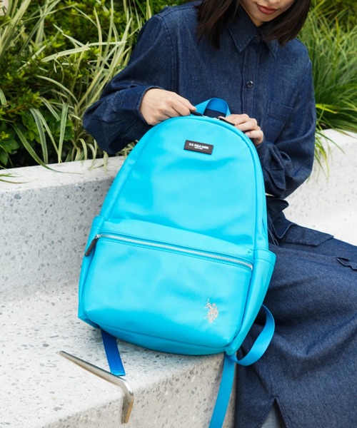 U.S. POLO ASSN.（ユーエスポロアッスン）の「【U.S. POLO ASSN.】ユーエスポロアッスン ナイロン リュック USPA-2726（バックパック/リュック・レディース・グレー/ダークグリーン/ターコイズブルー/ブラック/グリーン/ピンク/ベージュ/ネイビー・FREE）」の7枚目の写真