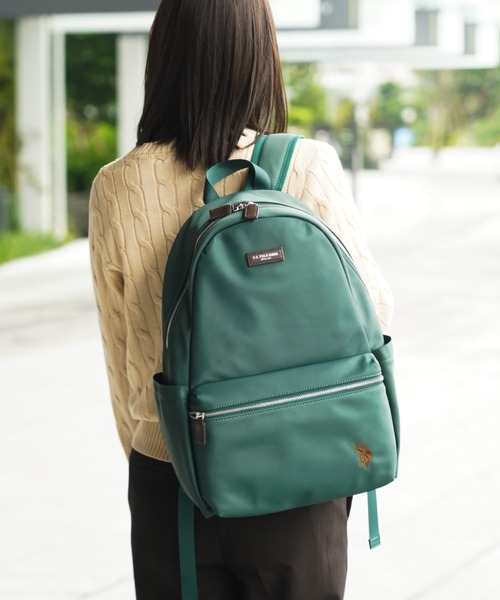 U.S. POLO ASSN.（ユーエスポロアッスン）の「【U.S. POLO ASSN.】ユーエスポロアッスン ナイロン リュック USPA-2726（バックパック/リュック・レディース・グレー/ダークグリーン/ターコイズブルー/ブラック/グリーン/ピンク/ベージュ/ネイビー・FREE）」の4枚目の写真
