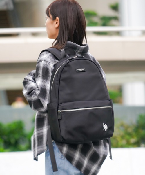 U.S. POLO ASSN.（ユーエスポロアッスン）の「【U.S. POLO ASSN.】ユーエスポロアッスン ナイロン リュック USPA-2726（バックパック/リュック・レディース・グレー/ダークグリーン/ターコイズブルー/ブラック/グリーン/ピンク/ベージュ/ネイビー・FREE）」の12枚目の写真