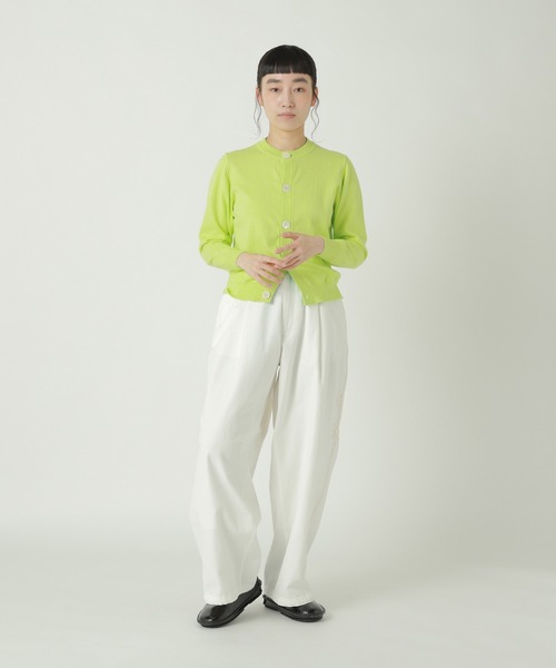 ZUCCa(ズッカ)の「COTTON CASHMERE KNIT / カーディガン(カーディガン/ボレロ・レディース・ライトグリーン・M size)」の4枚目の写真