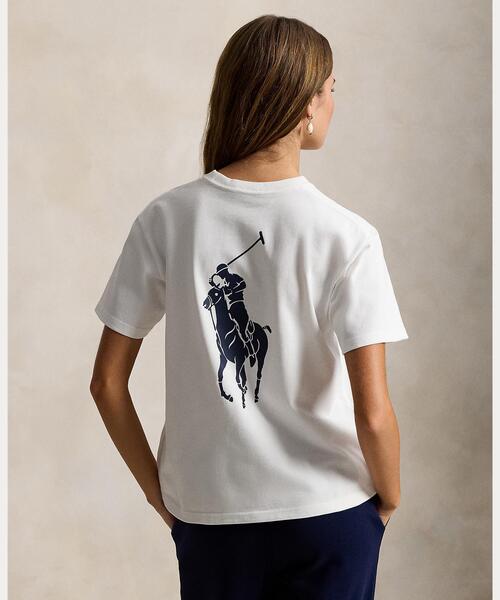 POLO RALPH LAUREN(ポロ ラルフ ローレン)の「Big Pony コットン クルーネック Tシャツ(Tシャツ/カットソー・レディース・ホワイト・M/S/XS/L/XL)」の4枚目の写真