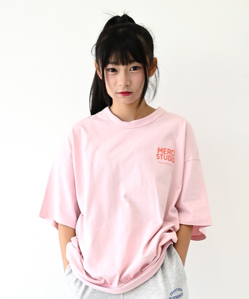 FOV(フォブ)の「FOV/フォブ MERCI プルオーバー(Tシャツ/カットソー・レディース・ホワイト/ピンク/ブラック・F)」の3枚目の写真