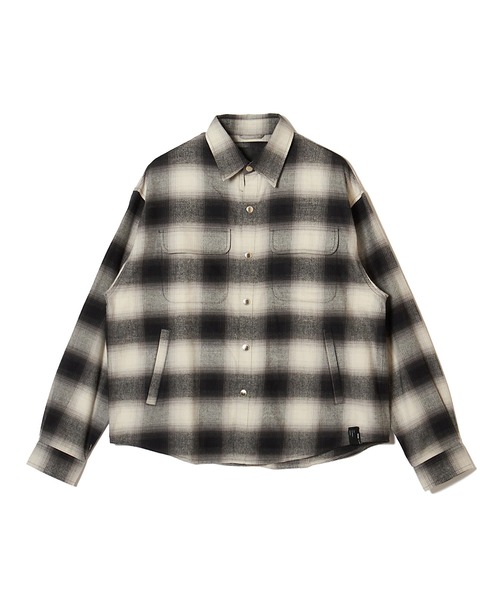 OMBRE CHECK SNAP BOTTON SHIRT（シャツ/ブラウス）｜MSML（エムエス