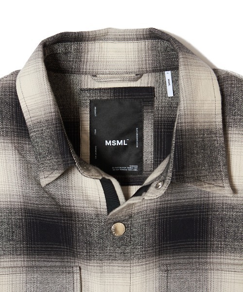 MSML（エムエスエムエル）の「OMBRE CHECK SNAP BOTTON SHIRT（シャツ/ブラウス・メンズ・ブラック×ホワイト/ブルー・M/L/XL）」の9枚目の写真