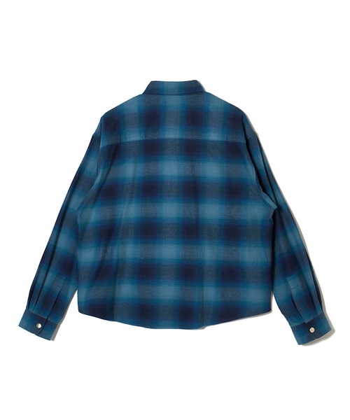 MSML（エムエスエムエル）の「OMBRE CHECK SNAP BOTTON SHIRT（シャツ/ブラウス・メンズ・ブラック×ホワイト/ブルー・M/L/XL）」の12枚目の写真