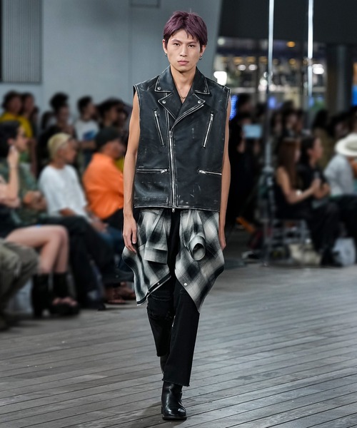 MSML（エムエスエムエル）の「OMBRE CHECK SNAP BOTTON SHIRT（シャツ/ブラウス・メンズ・ブラック×ホワイト/ブルー・M/L/XL）」の11枚目の写真