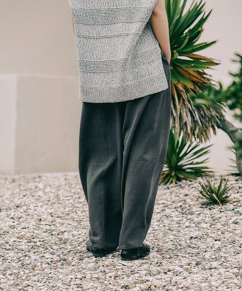 LEPSIM（レプシィム）の「《リネンライクドライシリーズ》切り替えパンツ　638925（その他パンツ・レディース・ライトベージュ/ブラック/ダークブラウン/カーキブラウン/チャコールグレー・FREE）」の22枚目の写真