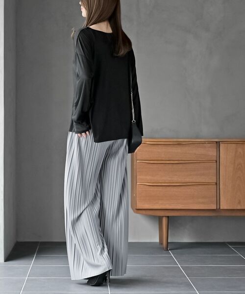 rps（アールピーエス）の「プリーツワイドパンツ（その他パンツ・レディース・ライトグレー/カーキブラウン/ブラック/チャコールグレー・フリー）」の7枚目の写真