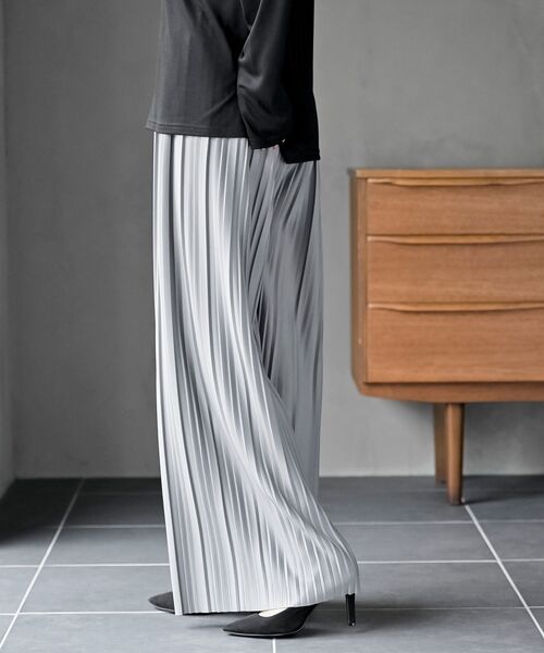 rps（アールピーエス）の「プリーツワイドパンツ（その他パンツ・レディース・ライトグレー/カーキブラウン/ブラック/チャコールグレー・フリー）」の9枚目の写真