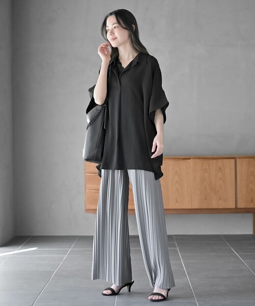 rps（アールピーエス）の「プリーツワイドパンツ（その他パンツ・レディース・ライトグレー/カーキブラウン/ブラック/チャコールグレー・フリー）」の12枚目の写真