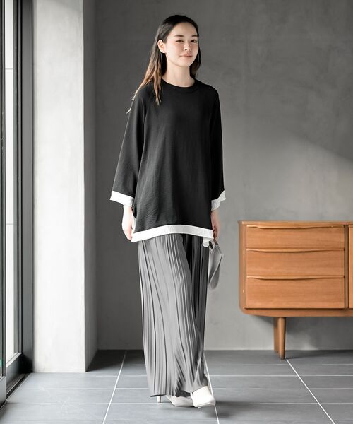 rps（アールピーエス）の「プリーツワイドパンツ（その他パンツ・レディース・ライトグレー/カーキブラウン/ブラック/チャコールグレー・フリー）」の15枚目の写真