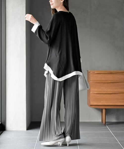 rps（アールピーエス）の「プリーツワイドパンツ（その他パンツ・レディース・ライトグレー/カーキブラウン/ブラック/チャコールグレー・フリー）」の17枚目の写真