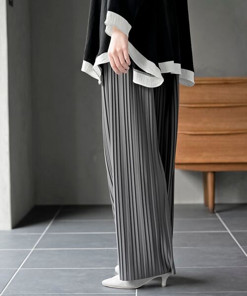 rps（アールピーエス）の「プリーツワイドパンツ（その他パンツ・レディース・ライトグレー/カーキブラウン/ブラック/チャコールグレー・フリー）」の20枚目の写真