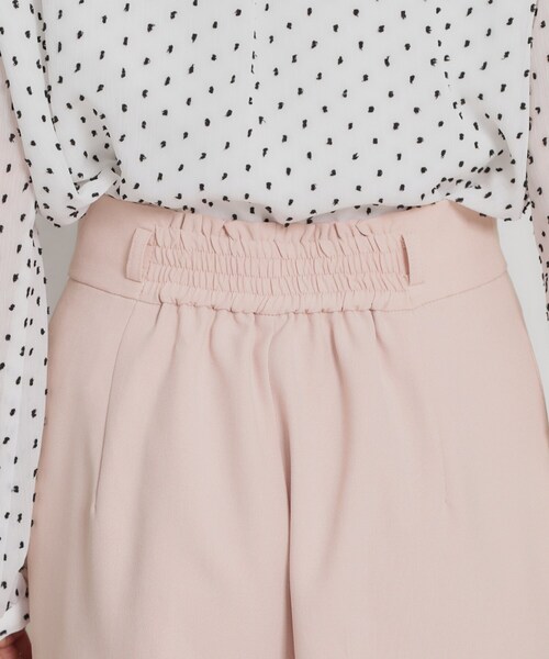 couture brooch(クチュールブローチ)の「【洗える・S-LL】細リボンデザイン タックワイドパンツ(その他パンツ・レディース・ネイビー/ピンク/オフホワイト・36/38/40/42)」の5枚目の写真