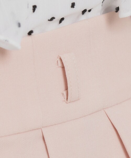 couture brooch(クチュールブローチ)の「【洗える・S-LL】細リボンデザイン タックワイドパンツ(その他パンツ・レディース・ネイビー/ピンク/オフホワイト・36/38/40/42)」の4枚目の写真