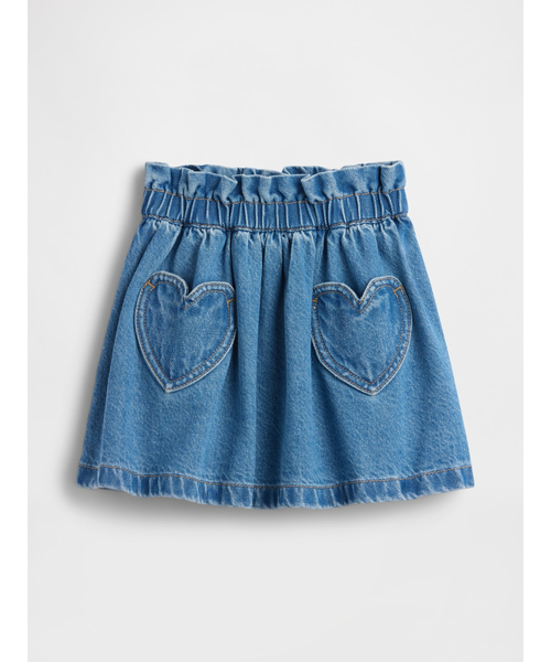 GAP（ギャップ）の「ハートポケット デニムスカート (幼児・ベビー)（デニムスカート・キッズ・インディゴブルー・70cm/80ｃｍ/90cm/95cm/100cm/105cm/110cm）」の5枚目の写真