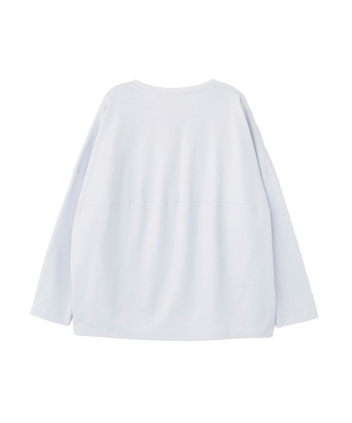 AMERICAN HOLIC（アメリカンホリック）の「【UVカット】コクーンポンチプルオーバー（Tシャツ/カットソー・レディース・ライトイエロー/グレイッシュベージュ/ライトグレー/ブラック/オフホワイト・L/M）」の14枚目の写真