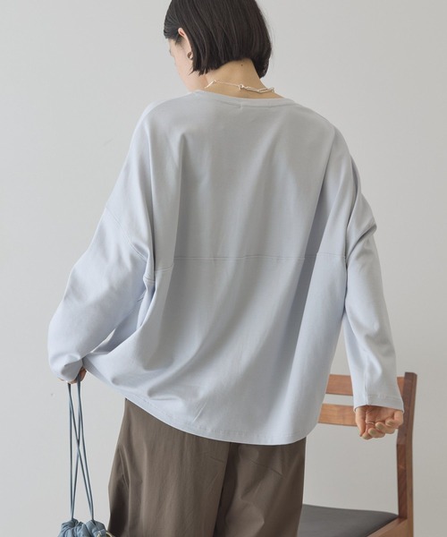 AMERICAN HOLIC（アメリカンホリック）の「【UVカット】コクーンポンチプルオーバー（Tシャツ/カットソー・レディース・ライトイエロー/グレイッシュベージュ/ライトグレー/ブラック/オフホワイト・L/M）」の15枚目の写真