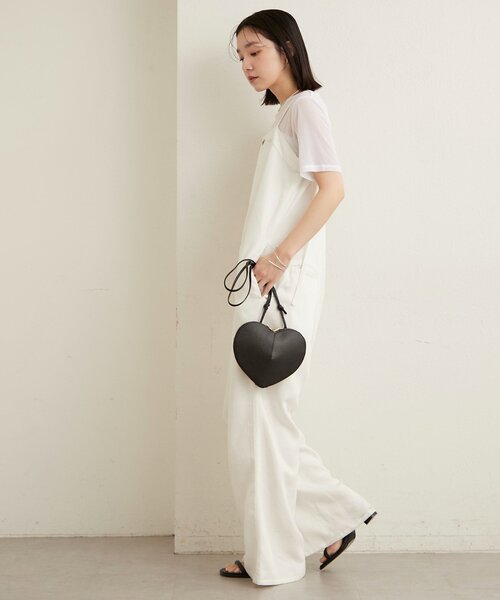 Omekashi（オメカシ）の「ハート型BAG（ショルダーバッグ・レディース・ブラック/オフホワイト/シルバー・ONE SIZE）」の5枚目の写真