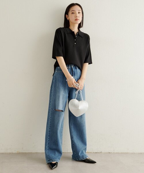 Omekashi（オメカシ）の「ハート型BAG（ショルダーバッグ・レディース・ブラック/オフホワイト/シルバー・ONE SIZE）」の13枚目の写真