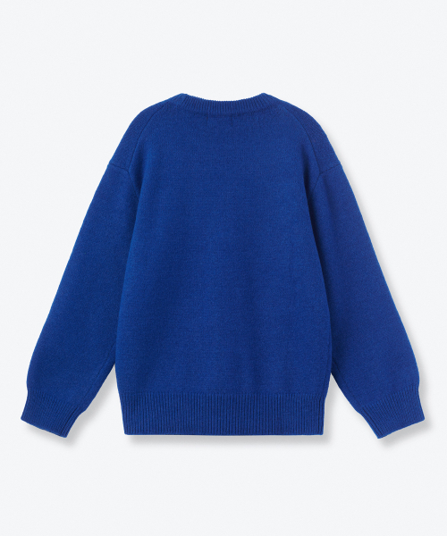MUSINSA STANDARD KIDS（ムシンサスタンダードキッズ）の「エッセンシャルクルーネックニット[ブルー]（ニット/セーター・レディース・その他・110/120/130/150/140/160）」の3枚目の写真