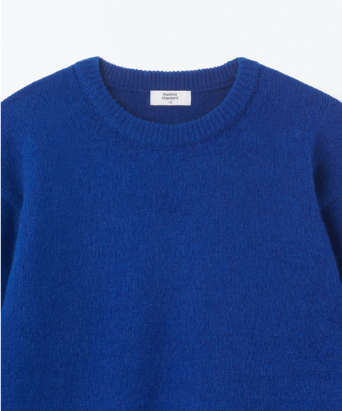 MUSINSA STANDARD KIDS（ムシンサスタンダードキッズ）の「エッセンシャルクルーネックニット[ブルー]（ニット/セーター・レディース・その他・110/120/130/150/140/160）」の4枚目の写真