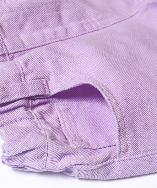 coca（coca）（コカ）の「キッズ　ツイル刺繍ショートパンツ（デニムパンツ・キッズ・パープル/ブラック・120/130/140/150）」の15枚目の写真