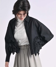 RAW FUDGE | チュールティアードショートシャツ(シャツ/ブラウス)