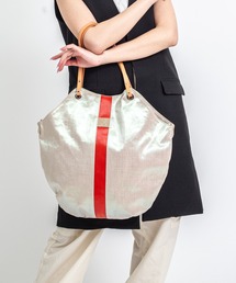 Jack Gomme（ジャックゴム）の「【JACK GOMME/ジャックゴム】リネンコーティング 　トートバッグ　FLORES（トートバッグ）」