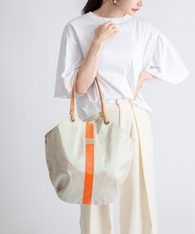 【JACK GOMME/ジャックゴム】リネンコーティング トートバッグ FLORES