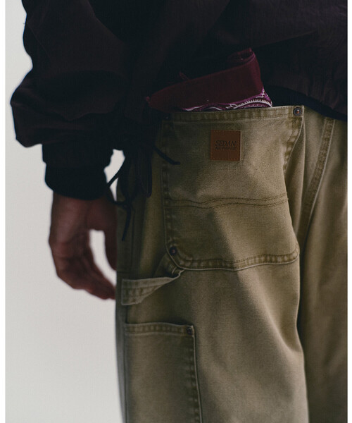 SEDAN ALL-PURPOSE（セダンオールパーパス）の「SEDAN ALL-PURPOSE | コットンキャンバス ダブルニーパンツ MEN（その他パンツ・メンズ・カーキ/ブラック・L/XL/M）」の7枚目の写真