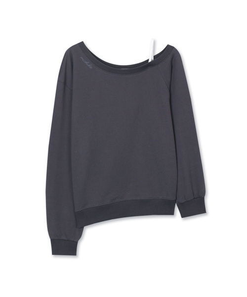 MICHIKO LONDON（ミチコ ロンドン）の「ストラップオフショルダースウェットシャツチャコール（スウェット・レディース・その他・FREE）」の2枚目の写真
