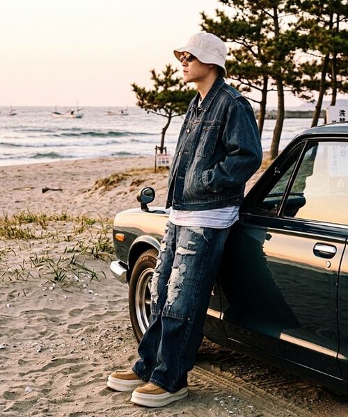 CACTUSDONUTMARKET（カクタスドーナツマーケット）の「CARPENTER WIDE DENIM - DEEP BLUE（デニムパンツ・メンズ・その他・SMALL/MEDIUM/LARGE/X-LARGE）」の3枚目の写真