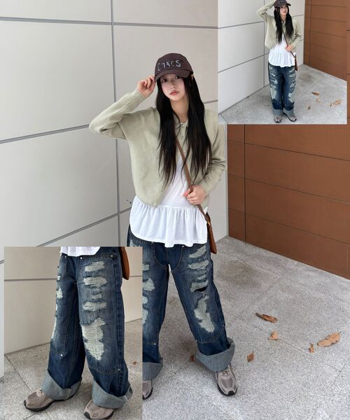 CACTUSDONUTMARKET（カクタスドーナツマーケット）の「CARPENTER WIDE DENIM - DEEP BLUE（デニムパンツ・メンズ・その他・SMALL/MEDIUM/LARGE/X-LARGE）」の5枚目の写真