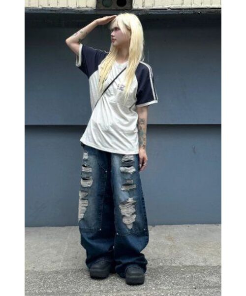 CACTUSDONUTMARKET（カクタスドーナツマーケット）の「CARPENTER WIDE DENIM - DEEP BLUE（デニムパンツ・メンズ・その他・SMALL/MEDIUM/LARGE/X-LARGE）」の9枚目の写真