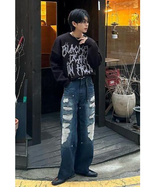 CACTUSDONUTMARKET（カクタスドーナツマーケット）の「CARPENTER WIDE DENIM - DEEP BLUE（デニムパンツ・メンズ・その他・SMALL/MEDIUM/LARGE/X-LARGE）」の13枚目の写真