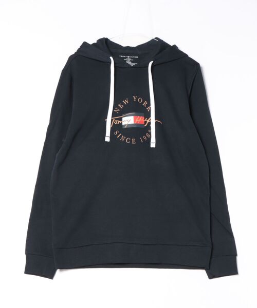 TOMMY HILFIGER（トミーヒルフィガー）の「TOMMY HILFIGER ロゴ フーディー（パーカー・メンズ・ネイビー/グレー・LARGE/MEDIUM）」の2枚目の写真