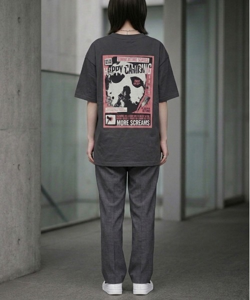 ALWAYS GOOD TIME(オルウェイズグッドタイム)の「【FRIDAYTHE13TH/13日の金曜日】USD加工ジェイソンプリント半袖Tシャツ/Movie Tee/ユニセックス(Tシャツ/カットソー・メンズ・ブラック系その他/スミクロ・LL/L/M)」の6枚目の写真