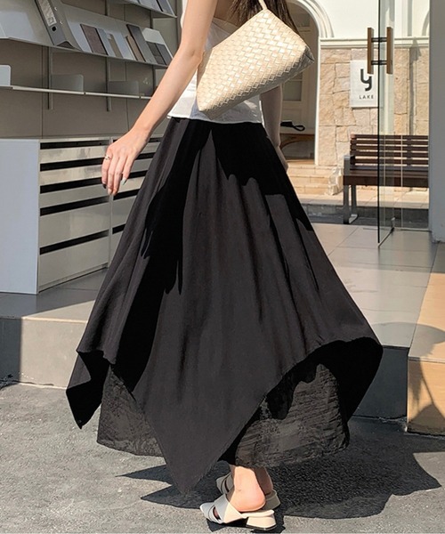 AMAJI（アマジ）の「アシンメトリスカート（スカート・レディース・ブラック/ホワイト・LARGE/MEDIUM/SMALL）」の6枚目の写真