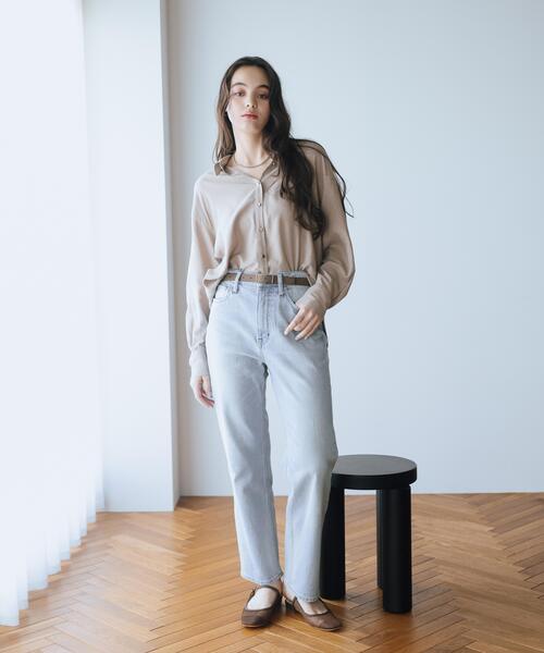 N.（N. Natural Beauty Basic）（エヌエヌナチュラルビューティーベーシック）の「リネンブレンドシャツ（シャツ/ブラウス・レディース・レッド/ネイビー/ラベンダー/ベージュ・FREE）」の7枚目の写真