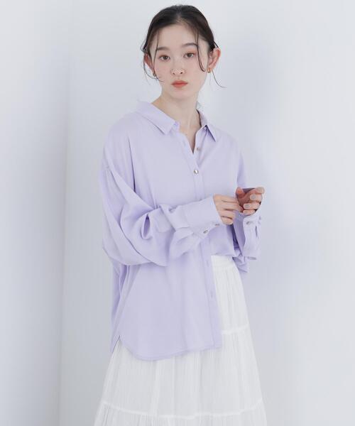 N.（N. Natural Beauty Basic）（エヌエヌナチュラルビューティーベーシック）の「リネンブレンドシャツ（シャツ/ブラウス・レディース・レッド/ネイビー/ラベンダー/ベージュ・FREE）」の20枚目の写真