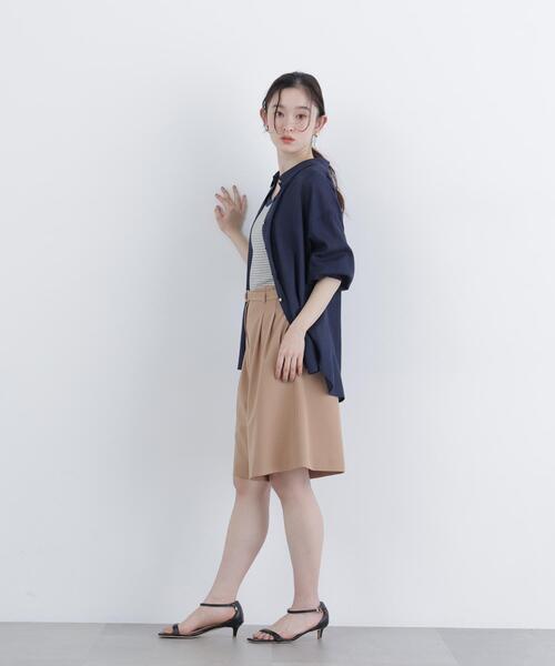 N.（N. Natural Beauty Basic）（エヌエヌナチュラルビューティーベーシック）の「リネンブレンドシャツ（シャツ/ブラウス・レディース・レッド/ネイビー/ラベンダー/ベージュ・FREE）」の17枚目の写真