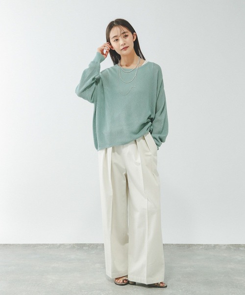 GLOBAL WORK（グローバルワーク）の「サラサラDRYクルータンク/636756（タンクトップ・レディース・オフホワイト/グレー/ブラック/ベージュ/ダークブラウン・MEDIUM/LARGE）」の6枚目の写真