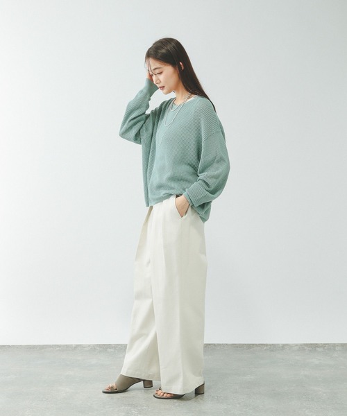 GLOBAL WORK（グローバルワーク）の「サラサラDRYクルータンク/636756（タンクトップ・レディース・オフホワイト/グレー/ブラック/ベージュ/ダークブラウン・MEDIUM/LARGE）」の7枚目の写真