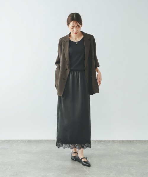 GLOBAL WORK（グローバルワーク）の「サラサラDRYクルータンク/636756（タンクトップ・レディース・オフホワイト/グレー/ブラック/ベージュ/ダークブラウン・MEDIUM/LARGE）」の10枚目の写真