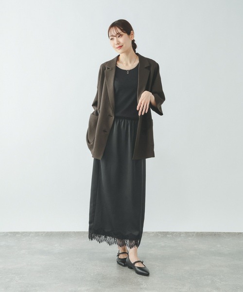 GLOBAL WORK（グローバルワーク）の「サラサラDRYクルータンク/636756（タンクトップ・レディース・オフホワイト/グレー/ブラック/ベージュ/ダークブラウン・MEDIUM/LARGE）」の11枚目の写真