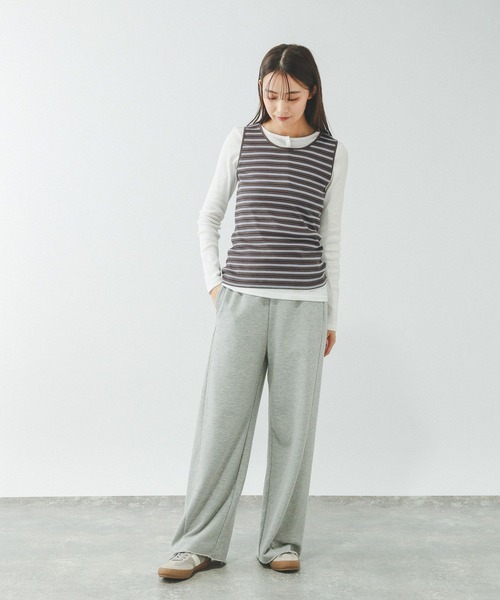 GLOBAL WORK（グローバルワーク）の「サラサラDRYクルータンク/636756（タンクトップ・レディース・オフホワイト/グレー/ブラック/ベージュ/ダークブラウン・MEDIUM/LARGE）」の15枚目の写真