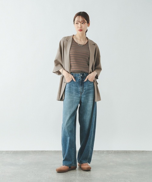 GLOBAL WORK（グローバルワーク）の「サラサラDRYクルータンク/636756（タンクトップ・レディース・オフホワイト/グレー/ブラック/ベージュ/ダークブラウン・MEDIUM/LARGE）」の18枚目の写真